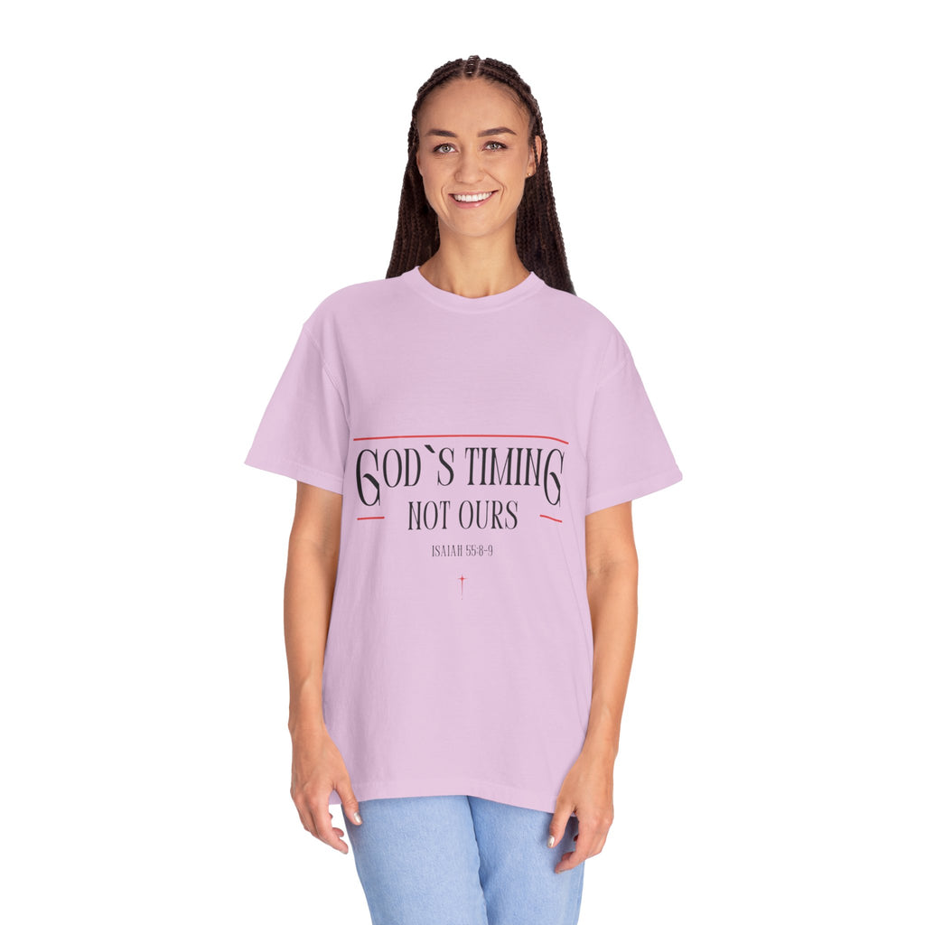 God's Timing Not Ours T-Shirt – Inspirational Christian Tee