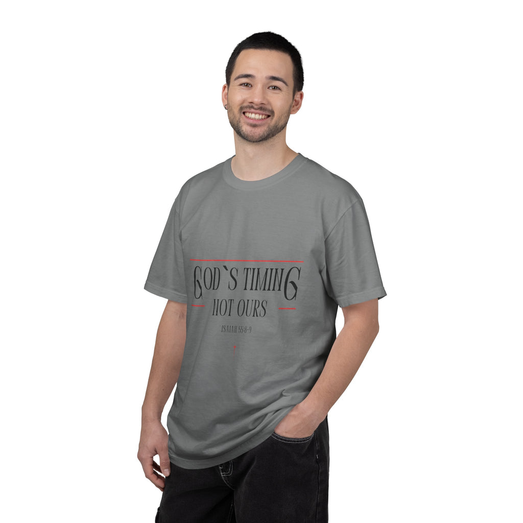 God's Timing Not Ours T-Shirt – Inspirational Christian Tee