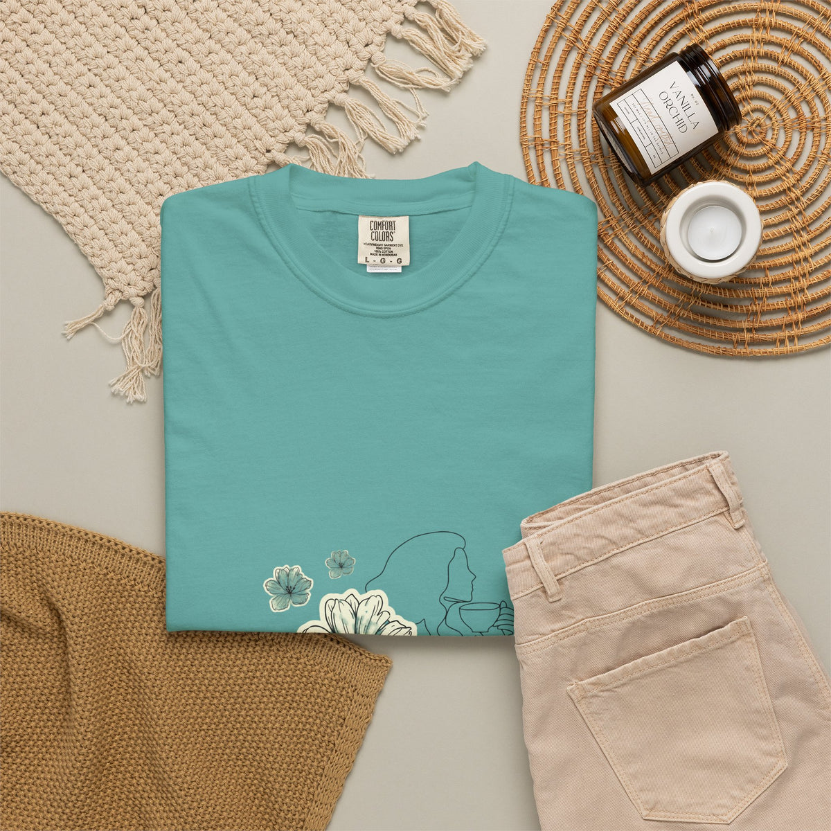 Brewed in His Grace – Coffee & Faith Graphic Tee