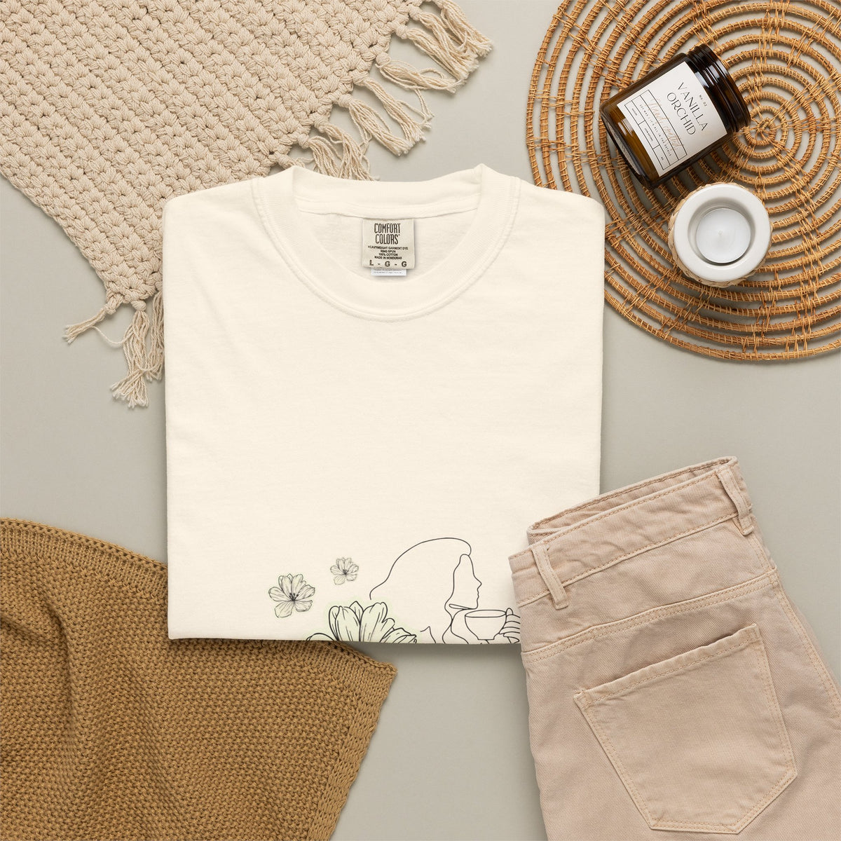Brewed in His Grace – Coffee & Faith Graphic Tee
