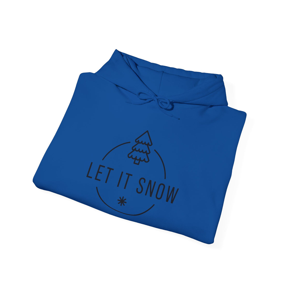 Let It Snow Hoodie — Minimal Christmas Tree Winter Holiday Sweatshirt