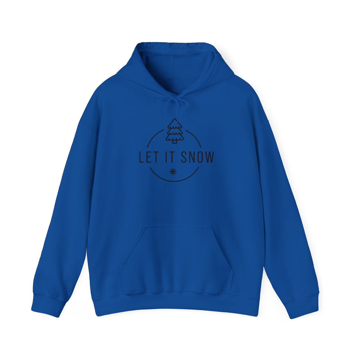 Let It Snow Hoodie — Minimal Christmas Tree Winter Holiday Sweatshirt