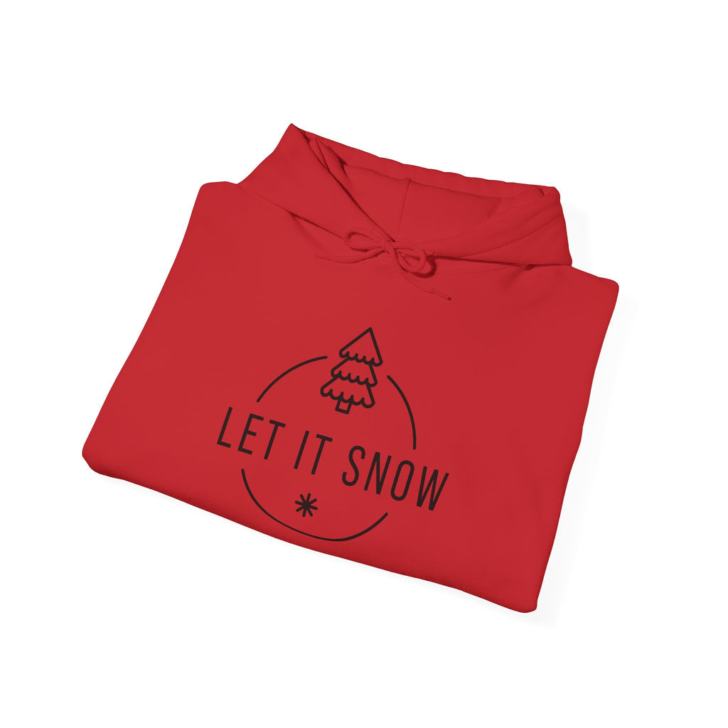 Let It Snow Hoodie — Minimal Christmas Tree Winter Holiday Sweatshirt