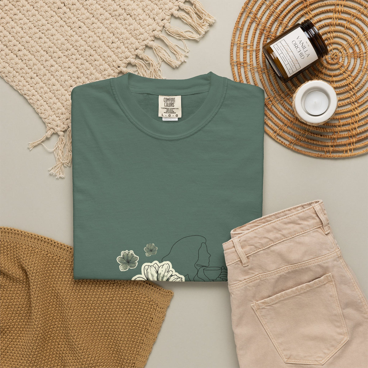 Brewed in His Grace – Coffee & Faith Graphic Tee
