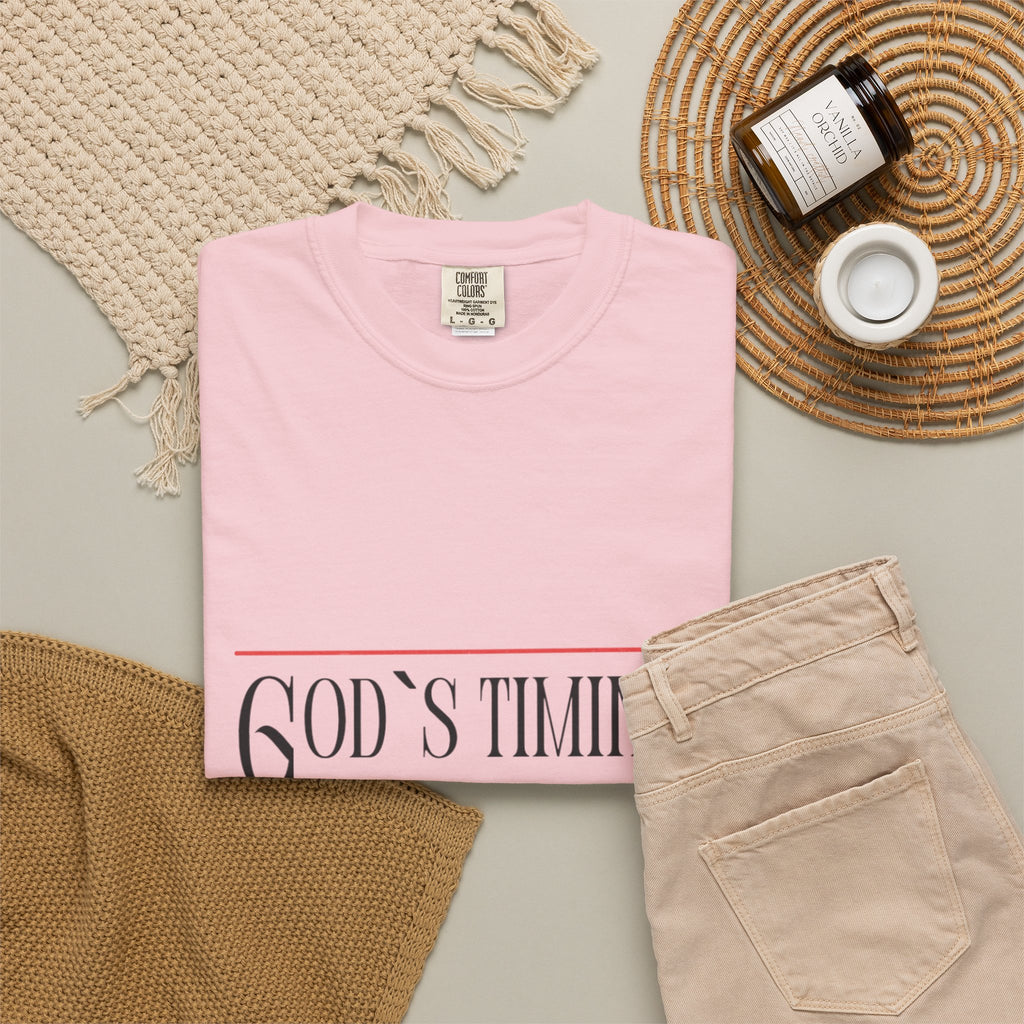 God's Timing Not Ours T-Shirt – Inspirational Christian Tee