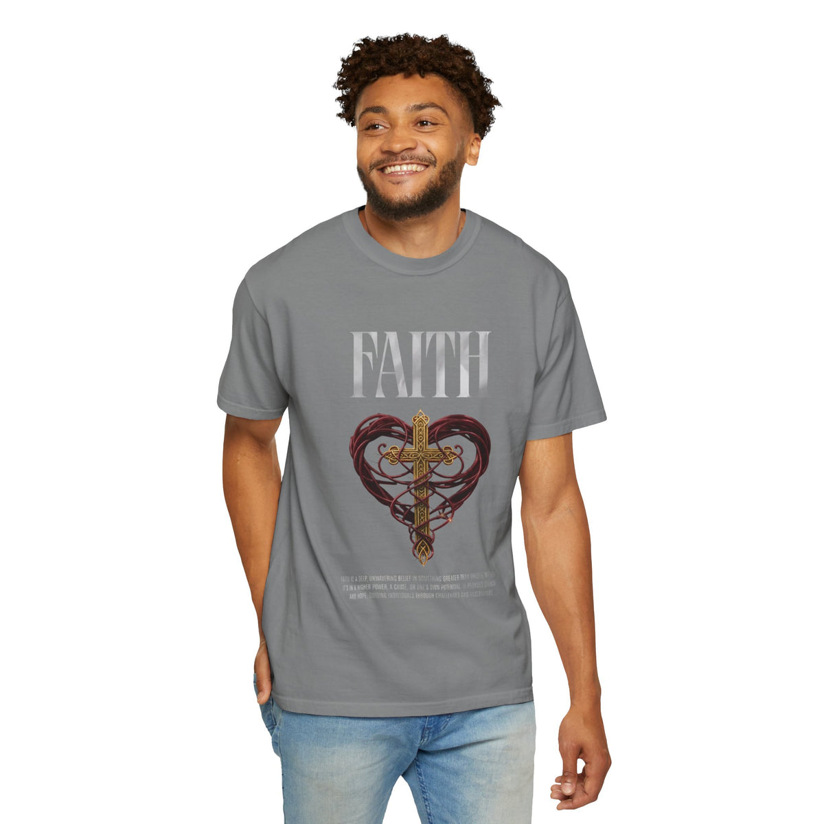 Faith Cross Heart Christian T-Shirt