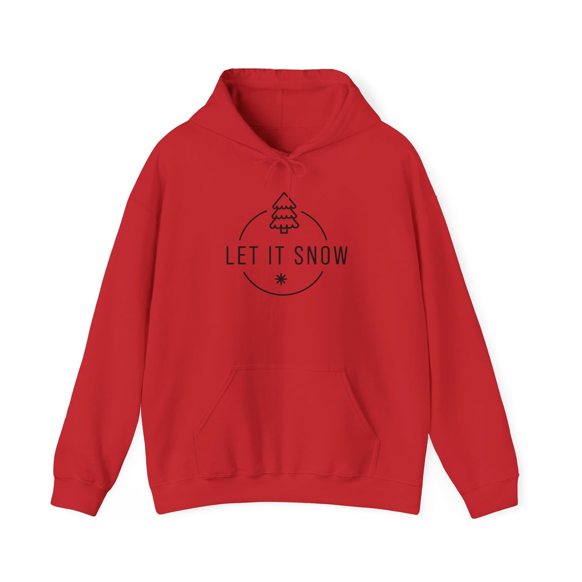Let It Snow Hoodie — Minimal Christmas Tree Winter Holiday Sweatshirt