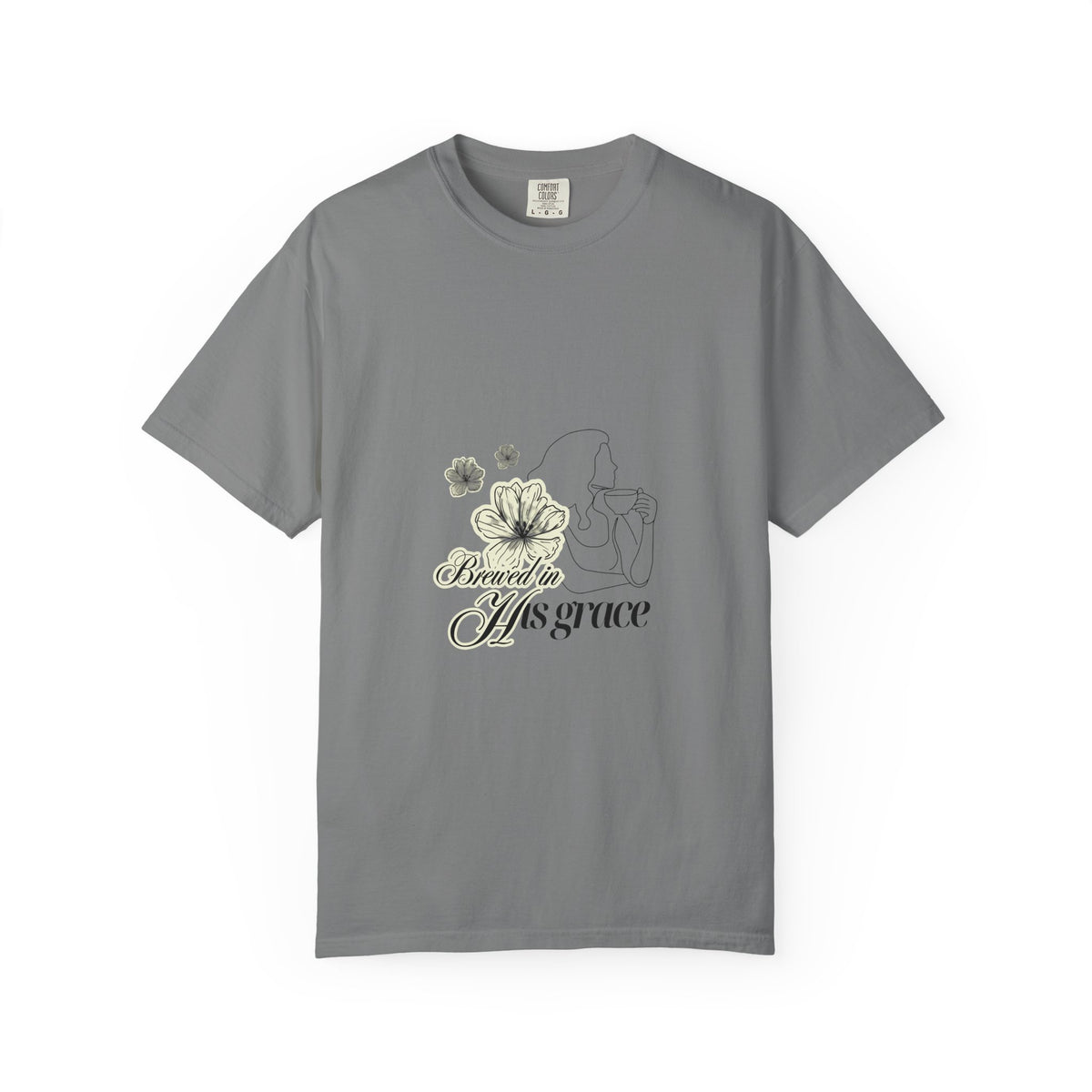 Brewed in His Grace – Coffee & Faith Graphic Tee