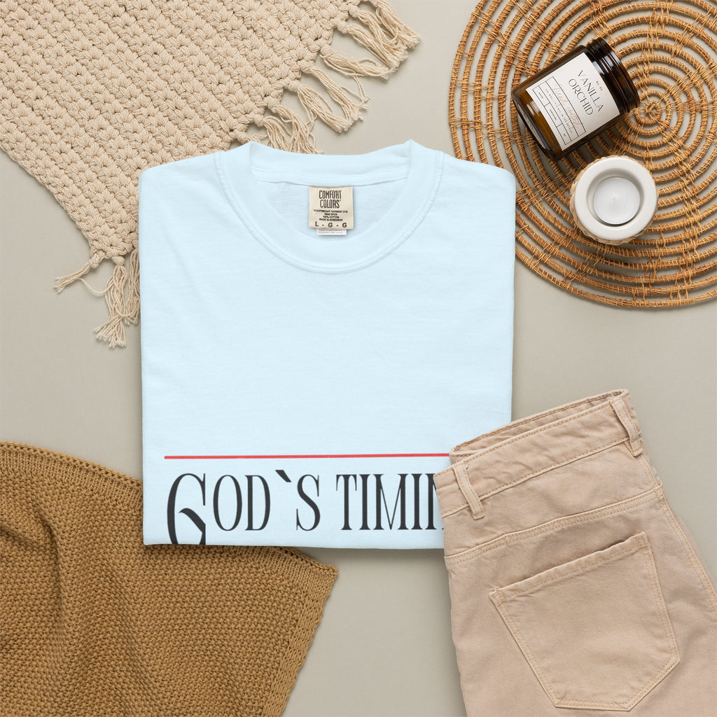 God's Timing Not Ours T-Shirt – Inspirational Christian Tee