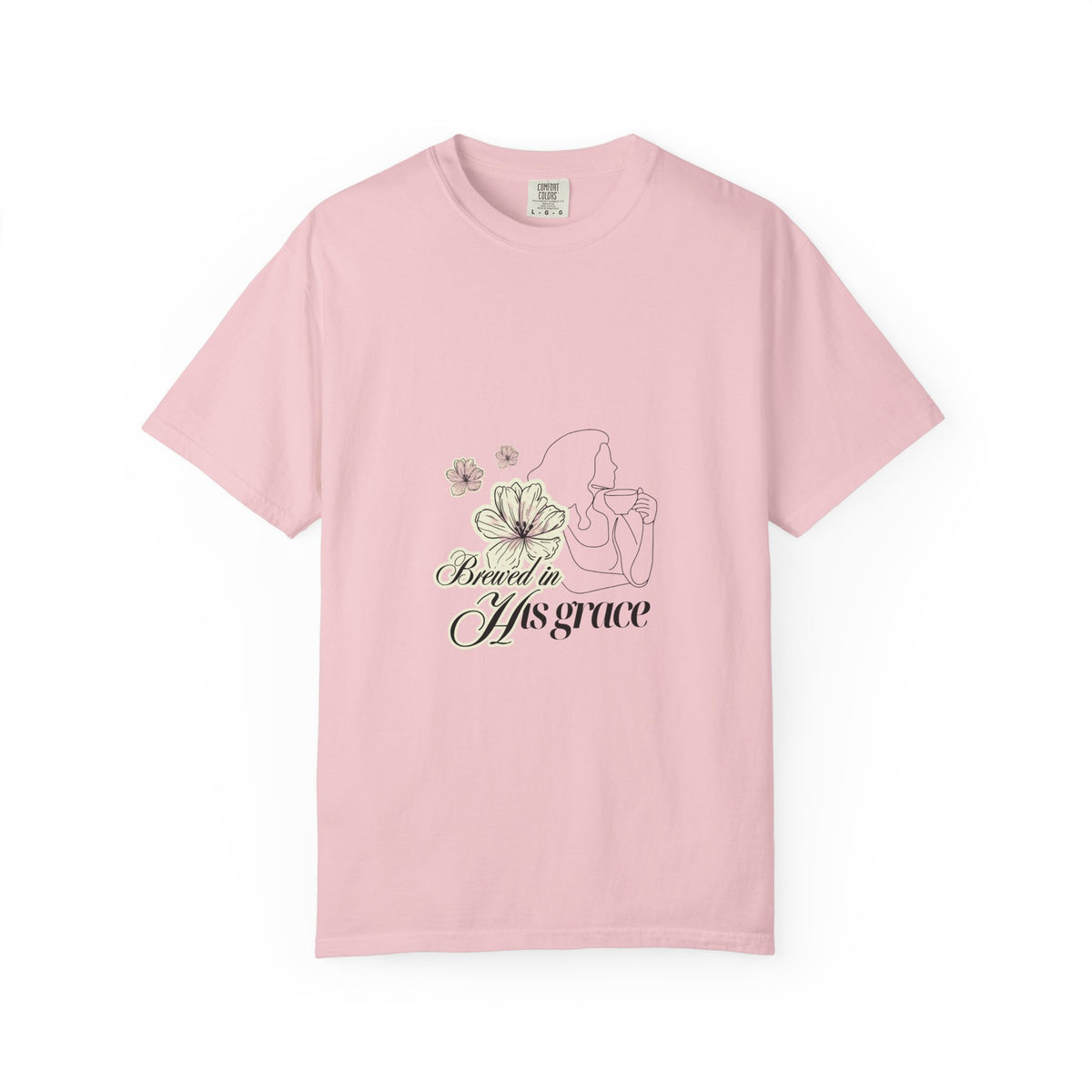 Brewed in His Grace – Coffee & Faith Graphic Tee