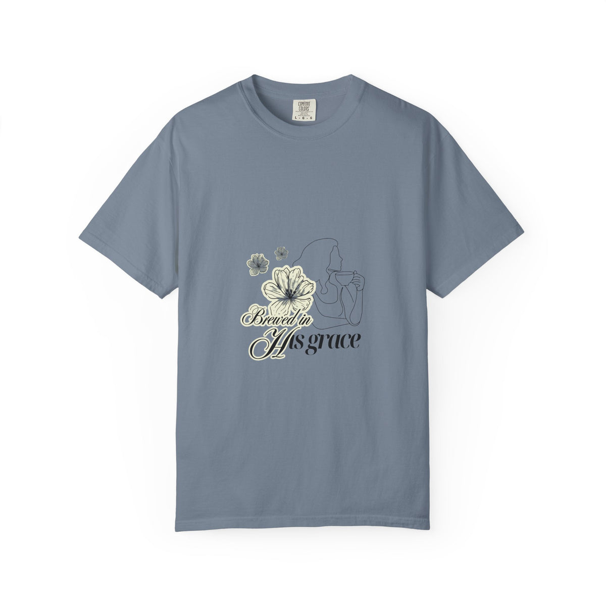 Brewed in His Grace – Coffee & Faith Graphic Tee