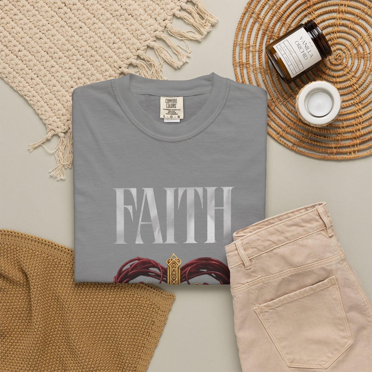 Faith Cross Heart Christian T-Shirt