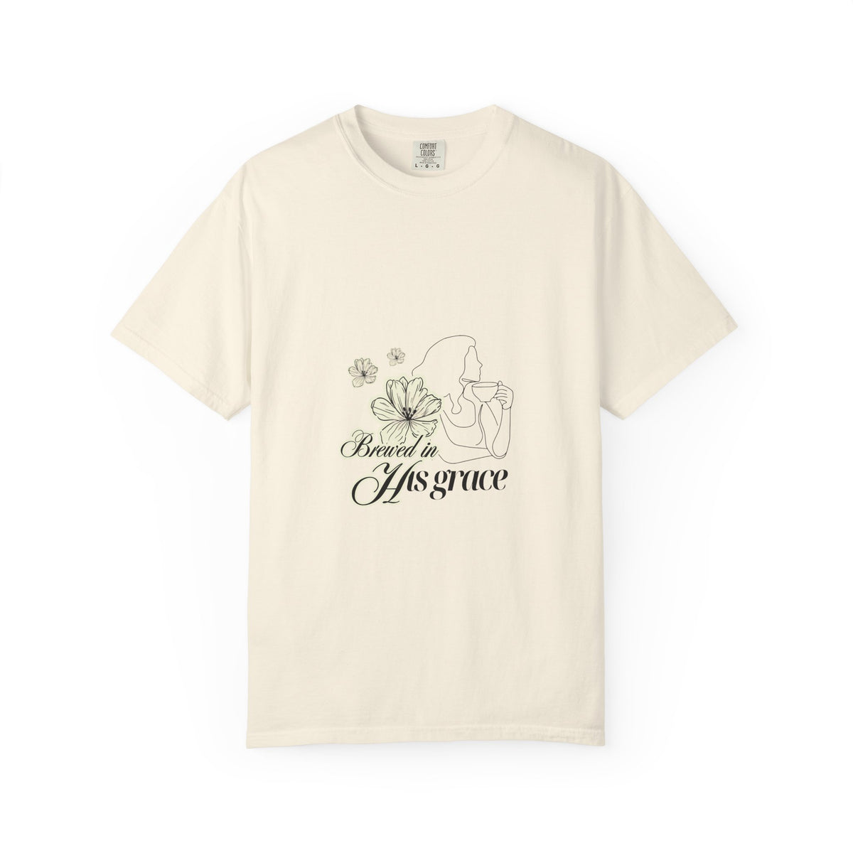 Brewed in His Grace – Coffee & Faith Graphic Tee