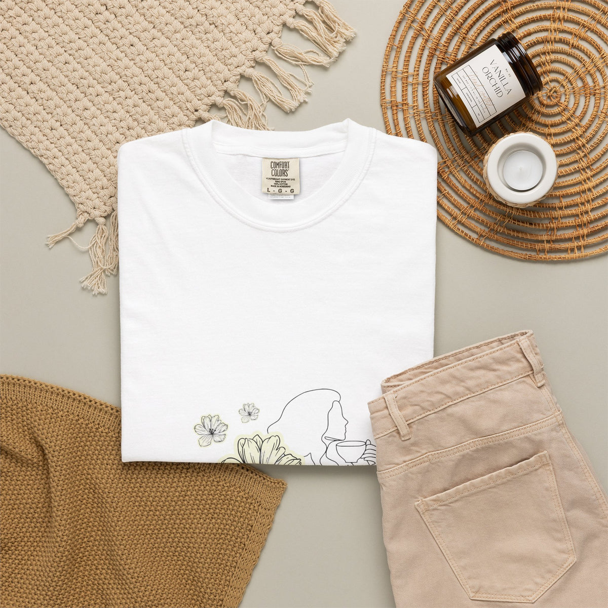 Brewed in His Grace – Coffee & Faith Graphic Tee