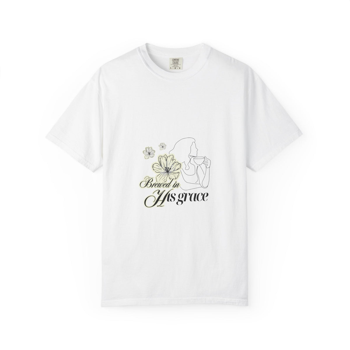 Brewed in His Grace – Coffee & Faith Graphic Tee