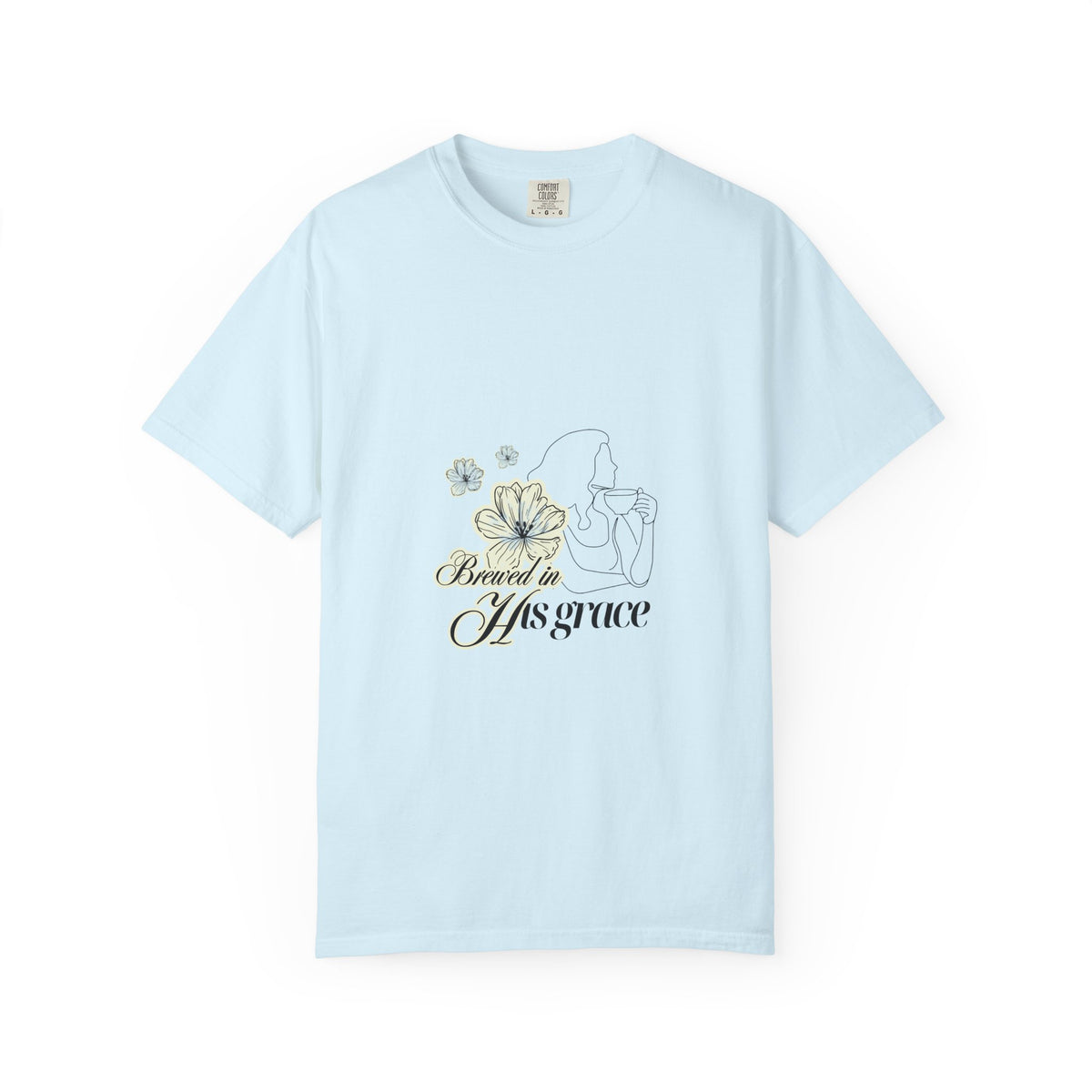 Brewed in His Grace – Coffee & Faith Graphic Tee