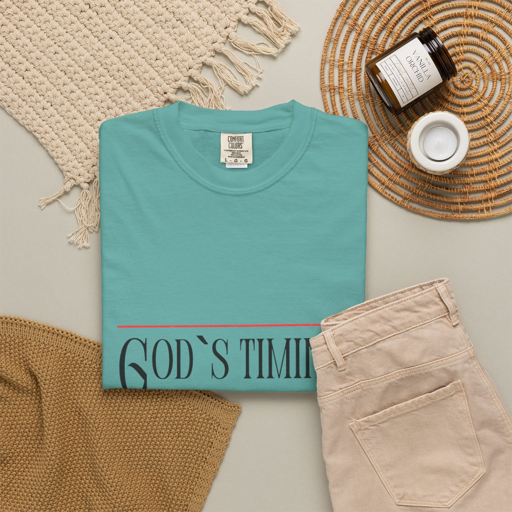 God's Timing Not Ours T-Shirt – Inspirational Christian Tee