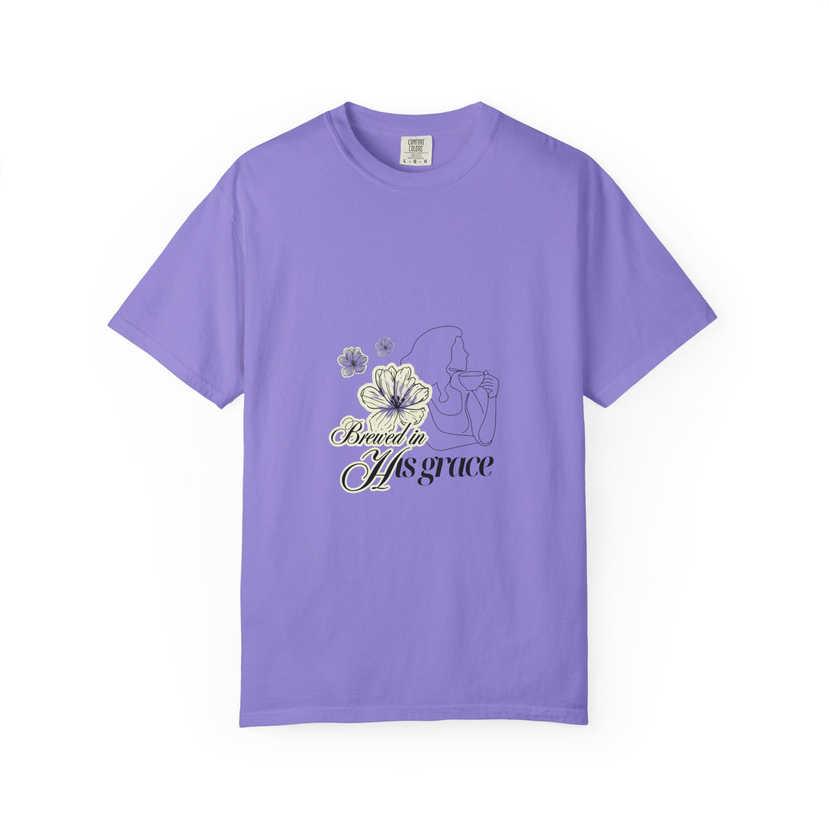 Brewed in His Grace – Coffee & Faith Graphic Tee
