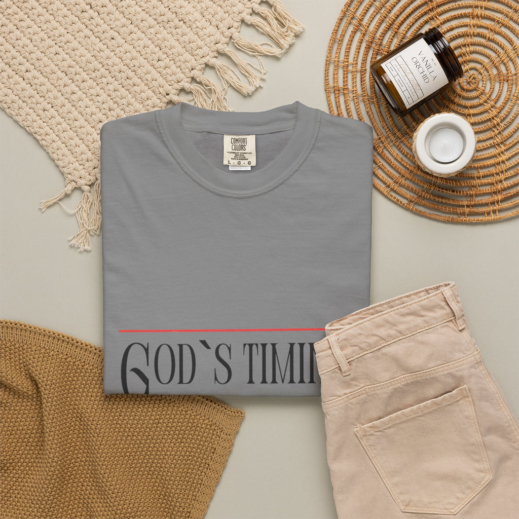 God's Timing Not Ours T-Shirt – Inspirational Christian Tee